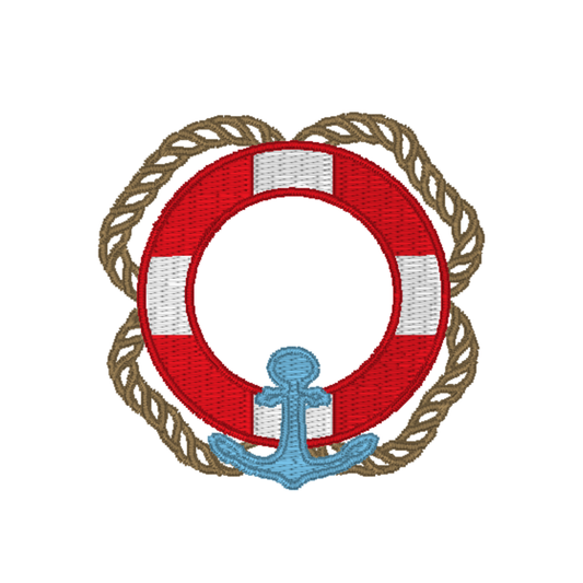 Lifebuoy Nautical Anchor Monogram Frame
