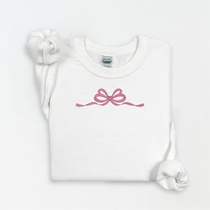Double Loop Heart Center Ribbon Line
